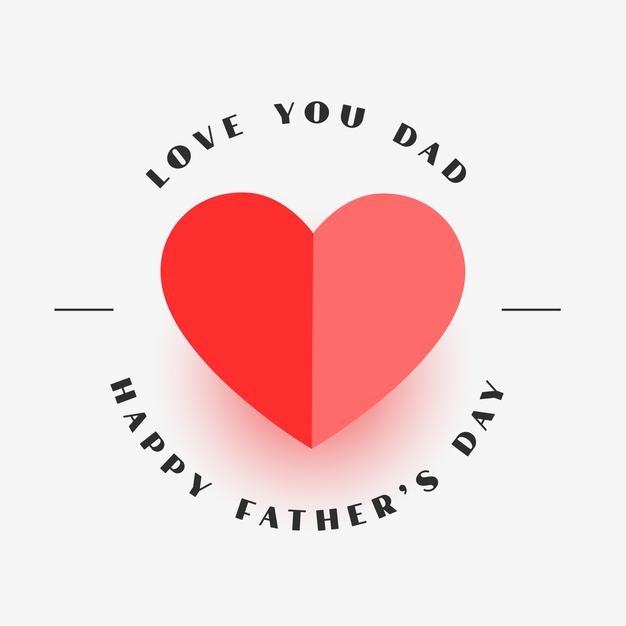 Happy Fathers Day Elegant Heart Greeting 1017 31819