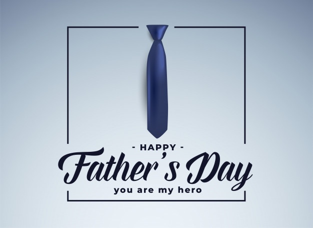 Happy Fathers Day Greeting With Realistic Tie 1017 19023