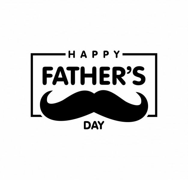 Happy fathers day lettering Free Vector