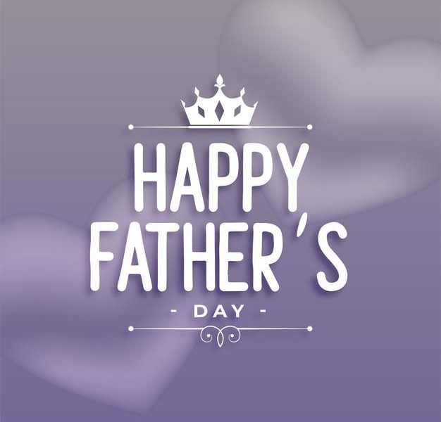 Happy fathers day wishes greeting design Free Vector