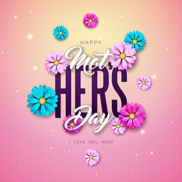 Happy Mother S Day Greeting Card Design With Flower Typography Letter Pink Background Celebration Illustration Template Banner Flyer Invitation Brochure Poster 1314 2739