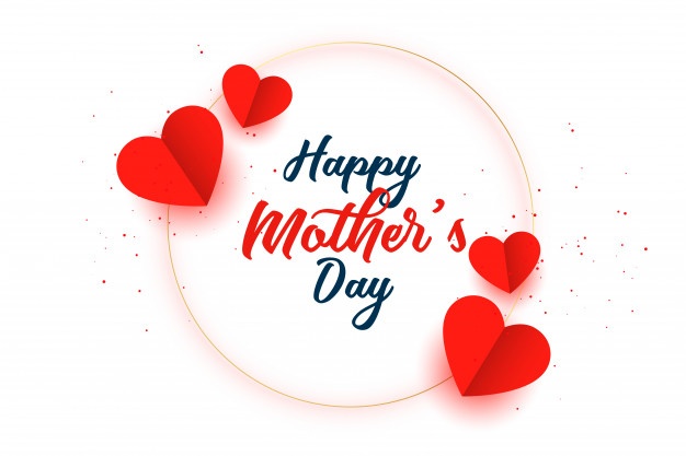 Happy Mothers Day Hearts Celebration Card Design 1017 24673