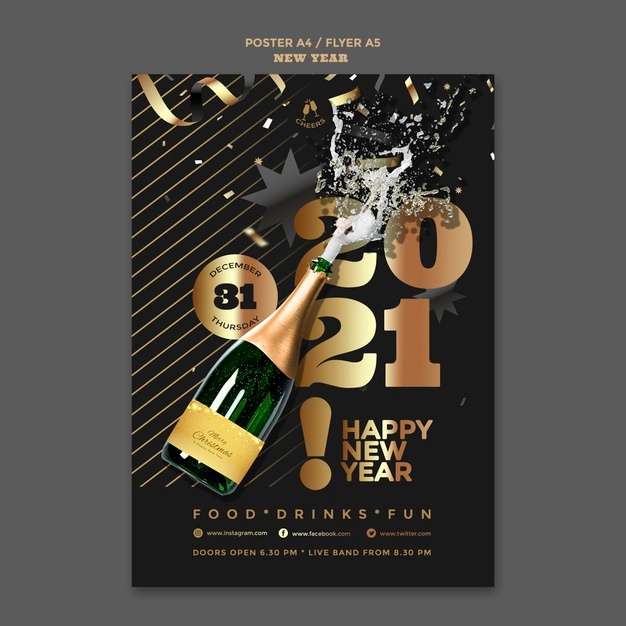 Happy New Year Party Poster Template 23 2148760290