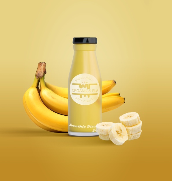 Isolated Bottle Fruit Juice Bananas 23 2148310916