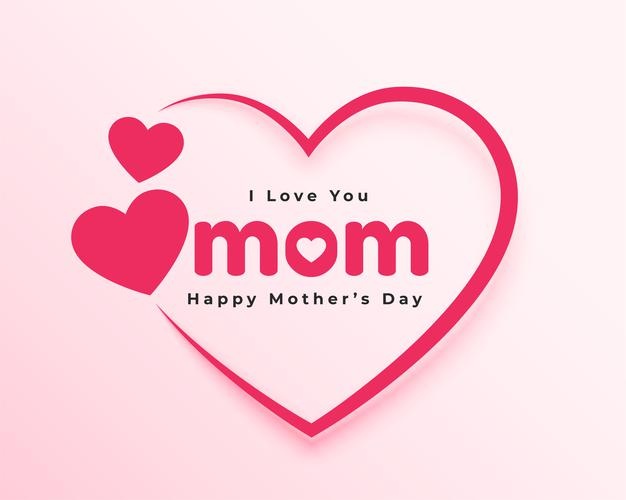 Love You Mom Hearts Card Mothers Day 1017 31638