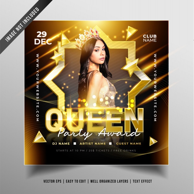 Luxury Queen Party Design Social Media Promotion 17005 873