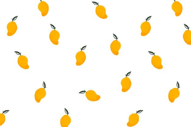 Mango background desktop wallpaper, cute summer vector Free Vector