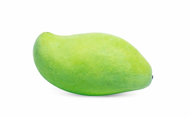 Mango Green Isolated White Background 1205 1214