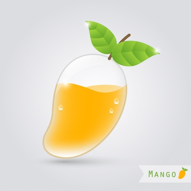 Mango Juice Glass With Mango Inside 1214 5