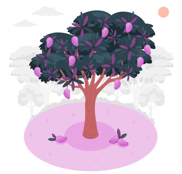 Mango tree concept illustration Free Vector Mango tree concept illustration Free Vector