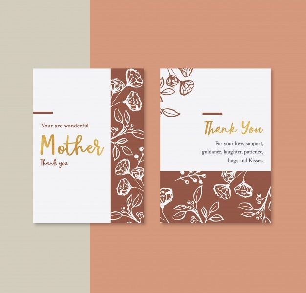 Mother’s day card with contrast colour flowers Free Psd