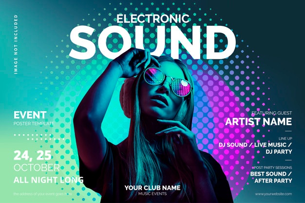 Music Event Poster Template With Colorful Shapes 1361 1591