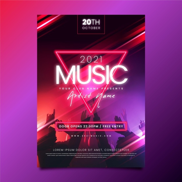 Music Event Poster With Photo 52683 42061