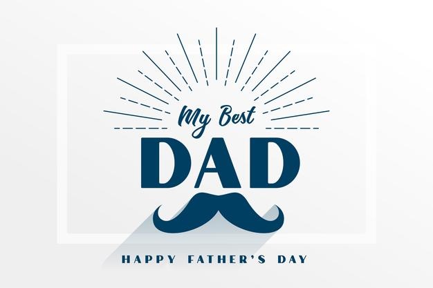 My Best Dad Fathers Day Flat Greeting Card 1017 32055
