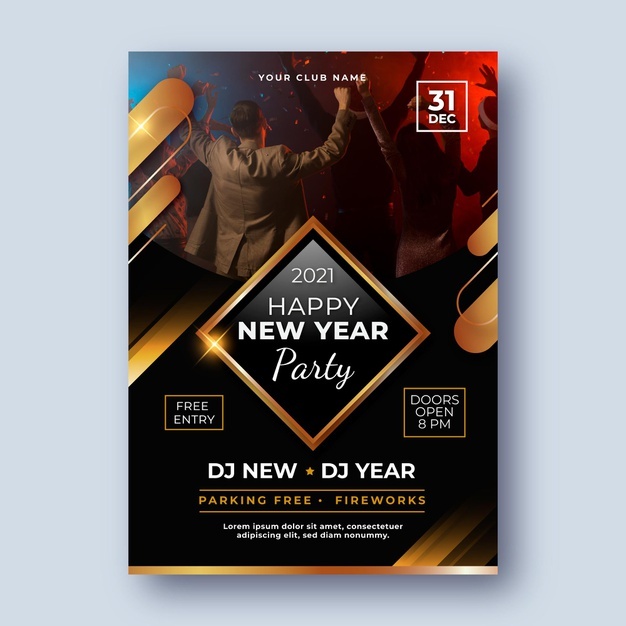 New Year 2021 Party Poster Template 23 2148743214