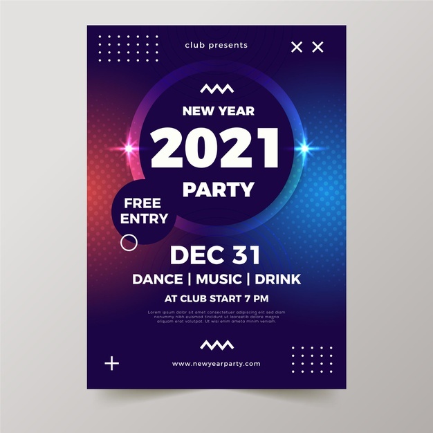 New Year 2021 Party Poster Template 23 2148762533