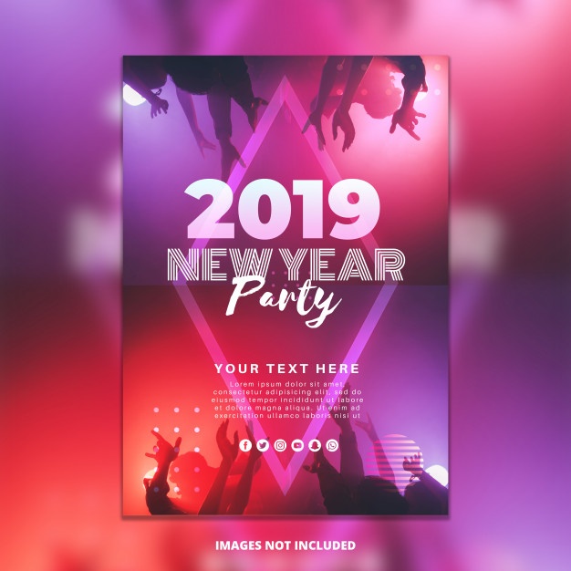 New Year Christmas Party Poster Mockup 47618 23