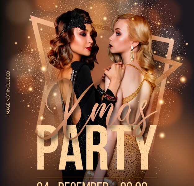 New year’s eve party poster ready to print Free Vector