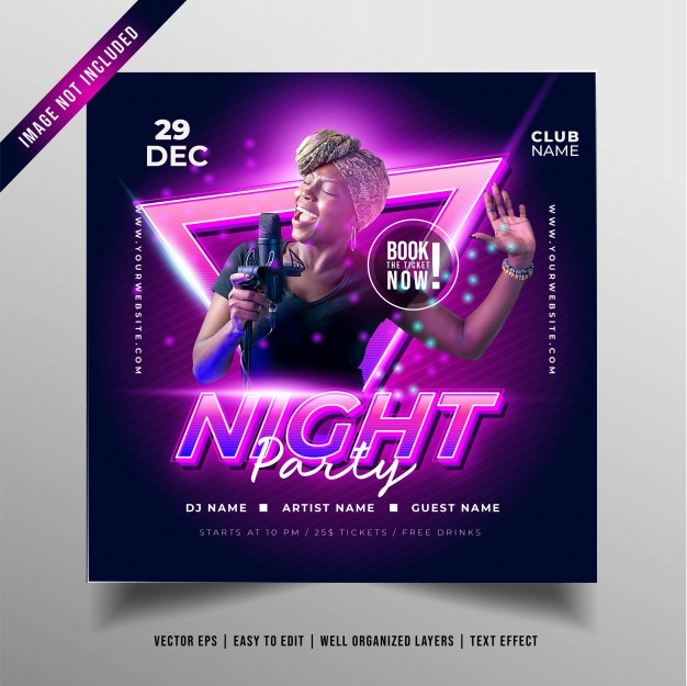Night Music Party Banner 17005 858