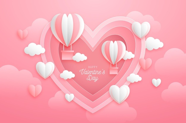 Paper Style Valentine S Day Background 52683 53387