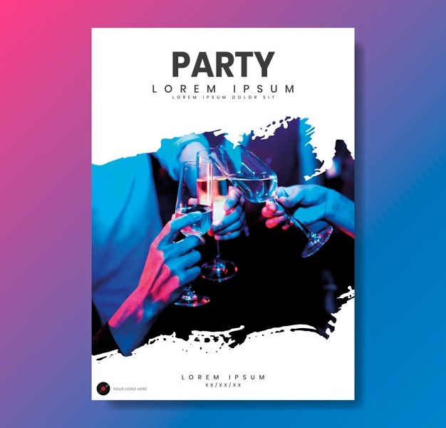 Party poster Free Vector