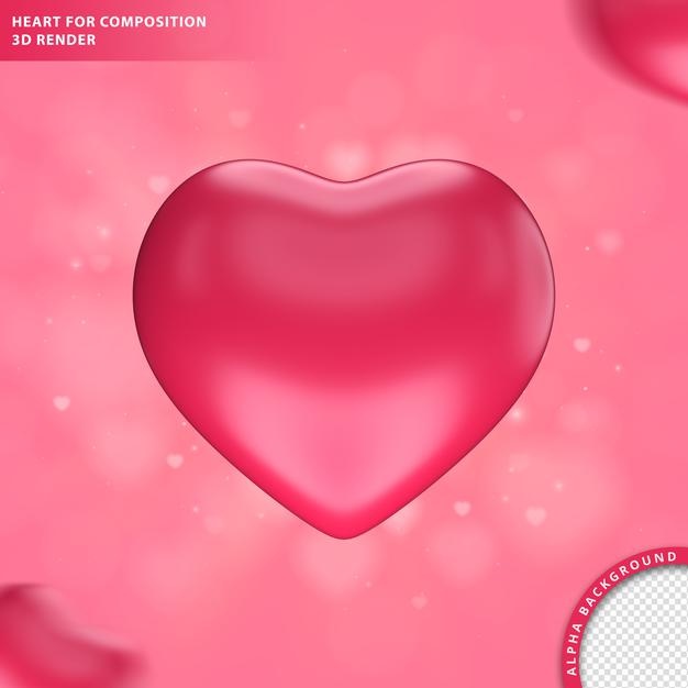 Pink Heart Composition 3d Render 364106 171