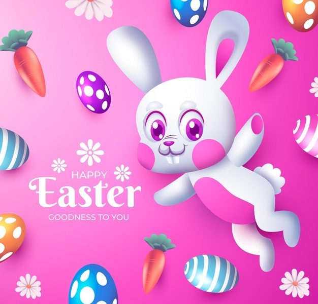 Realistic easter illustration Free Vector