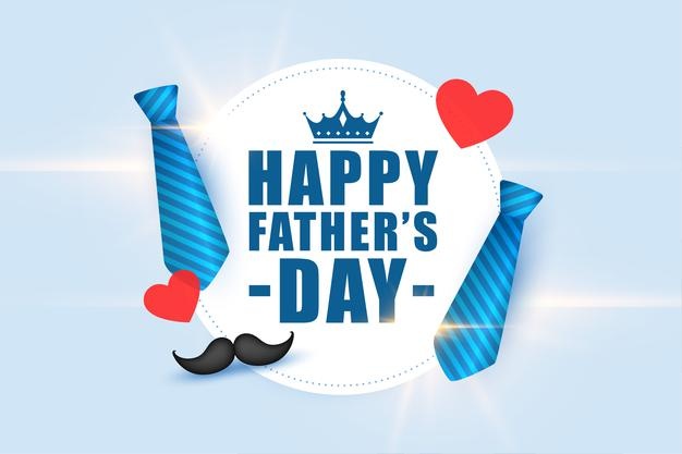 Realistic Happy Fathers Day Greeting Card With Hearts 1017 32033