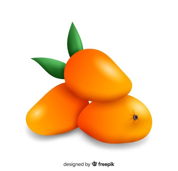Realistic mango background Free Vector