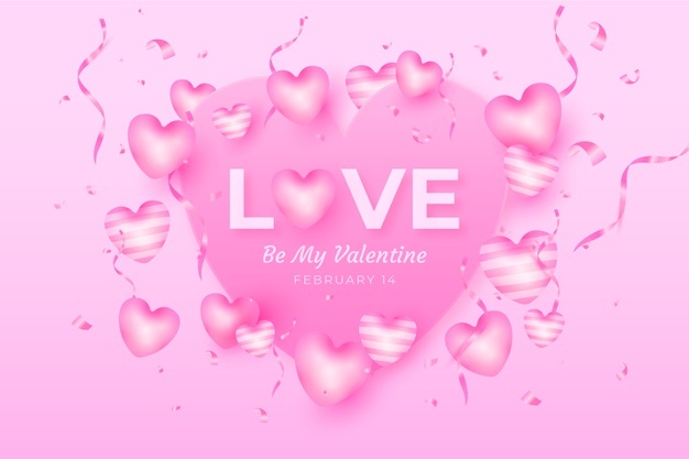 Realistic Valentine S Day Background With Hearts 23 2149211957