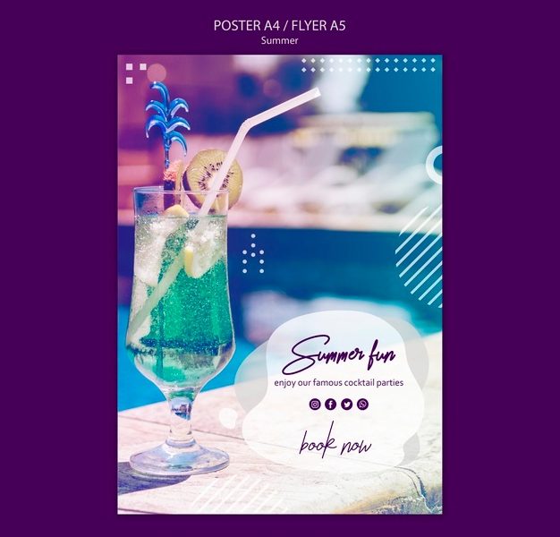 Summer fun flyer template with photo Free Psd Summer fun flyer template with photo Free Psd