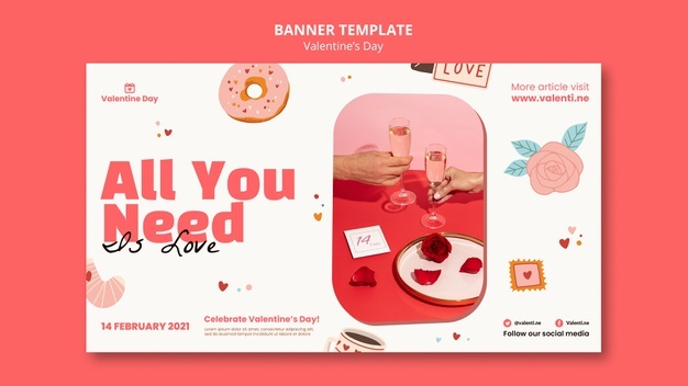 Valentine S Day Party Horizontal Banner 23 2149225534