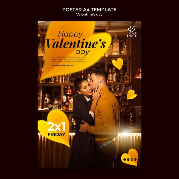 Valentine S Day Yellow Vertical Poster Template 23 2149169219