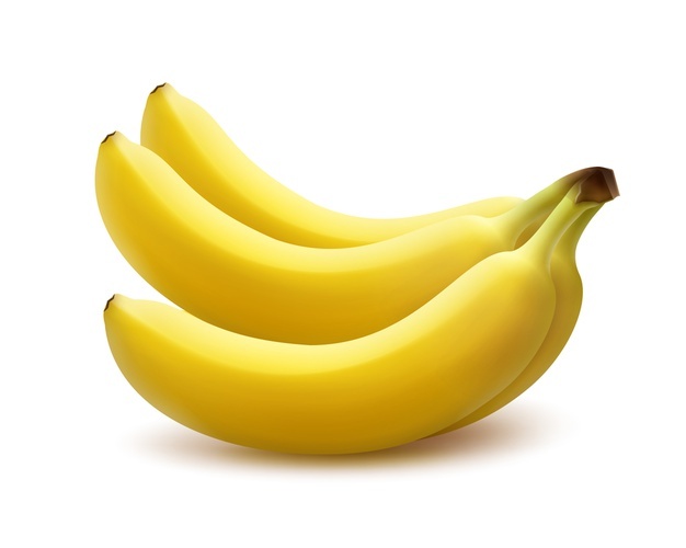 Vector Ripe Yellow Banana Bunch Isolated White Background 1284 45456