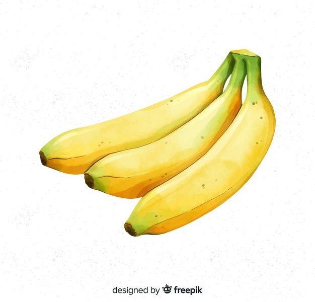 Watercolor banana background Free Vector Watercolor banana background Free Vector