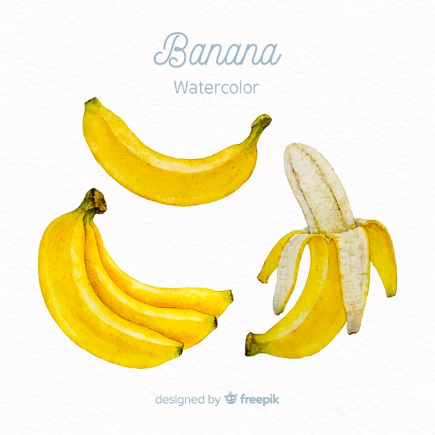 Watercolor Banana 52683 834