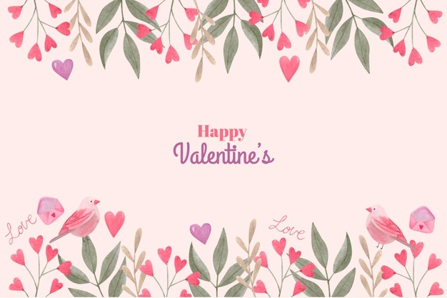 Watercolor Valentines Day Background 52683 54062