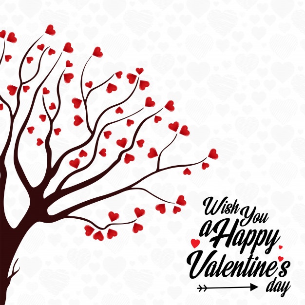 Wish You Happy Valentine S Day Heart Tree Background 1142 1746