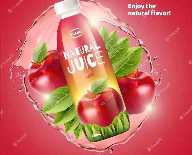 Natural juice ad Free Vector Natural juice ad Free Vector