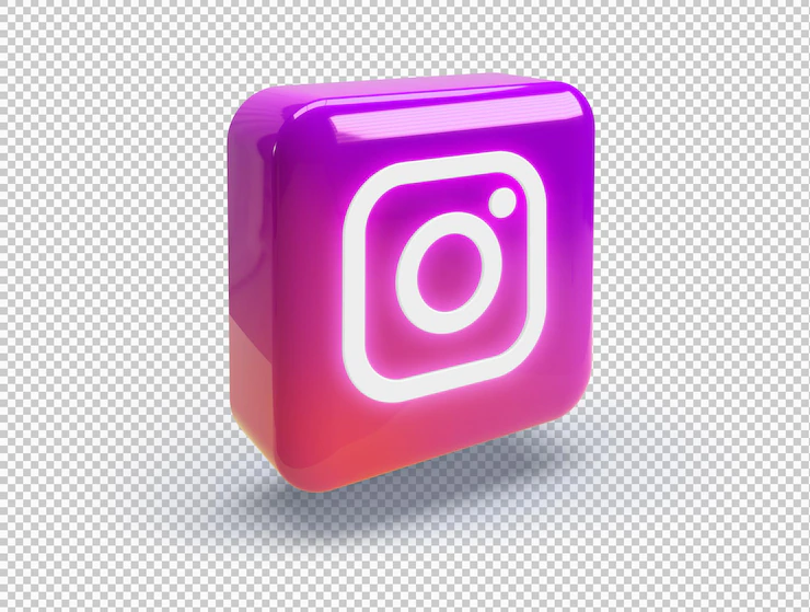 3d Rounded Square With Glossy Instagram Logo 125540 1539