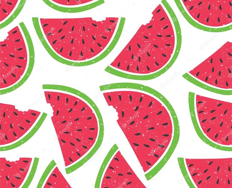 Pattern of watermelon Free Vector