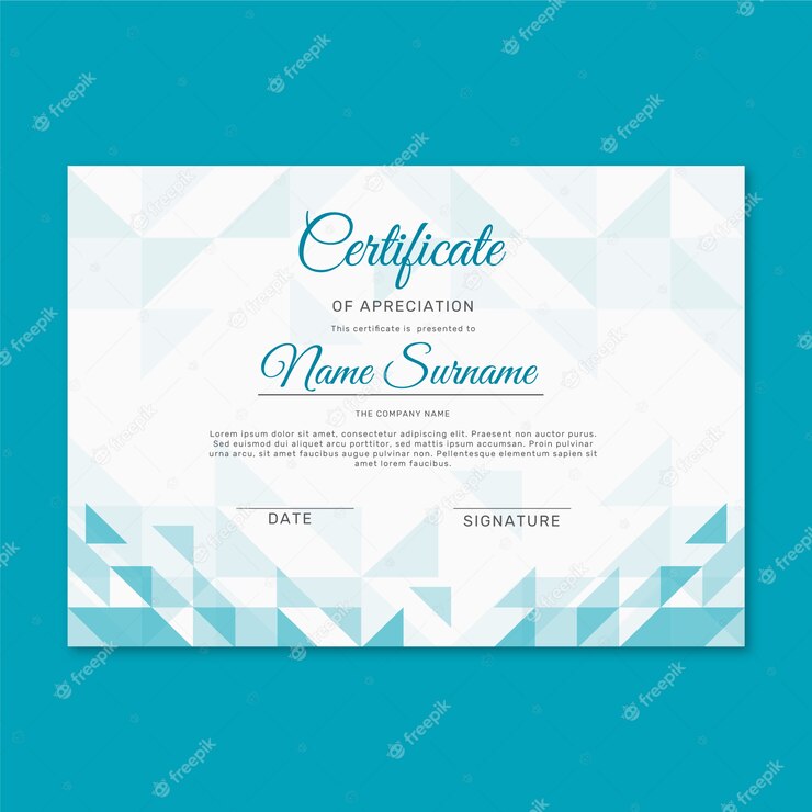 Abstract Geometric Certificate Template 23 2148395788