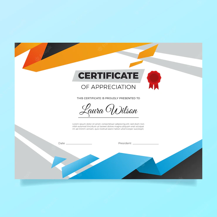 Abstract Geometric Certificate Template 23 2148400822