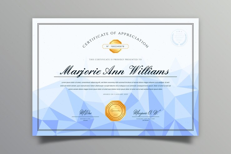 Abstract Geometric Certificate Template 52683 31858