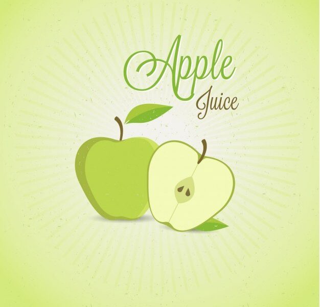 Apple juice Free Vector