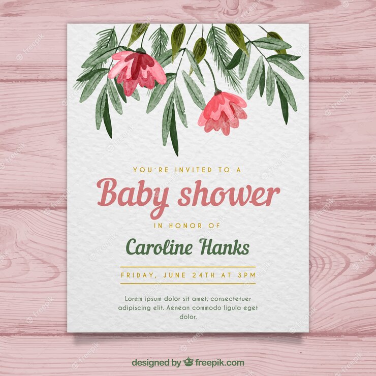 Baby Shower Card Watercolor Style 23 2147768234