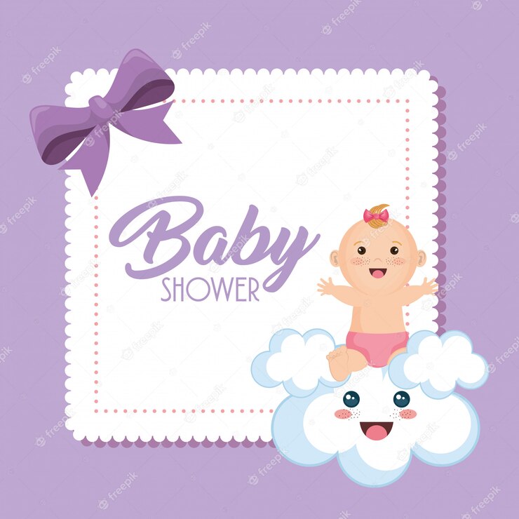 Baby Shower Card With Little Girl 24877 51476