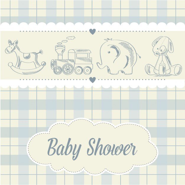 Baby Shower Card With Toys 1020 549