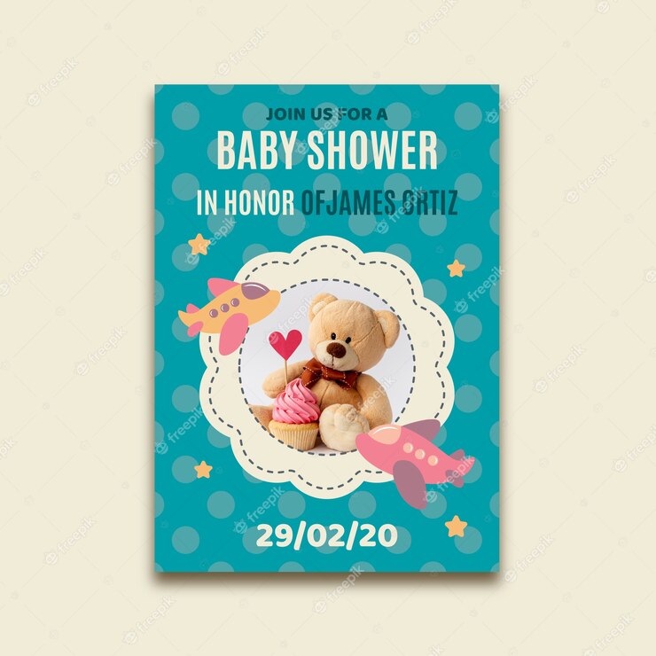 Baby Shower Invitation Template Boy With Photo 23 2148466468