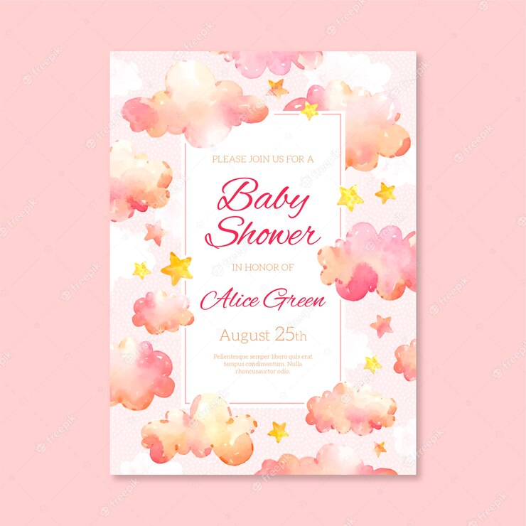 Baby Shower Invitation Template Girl 52683 35639